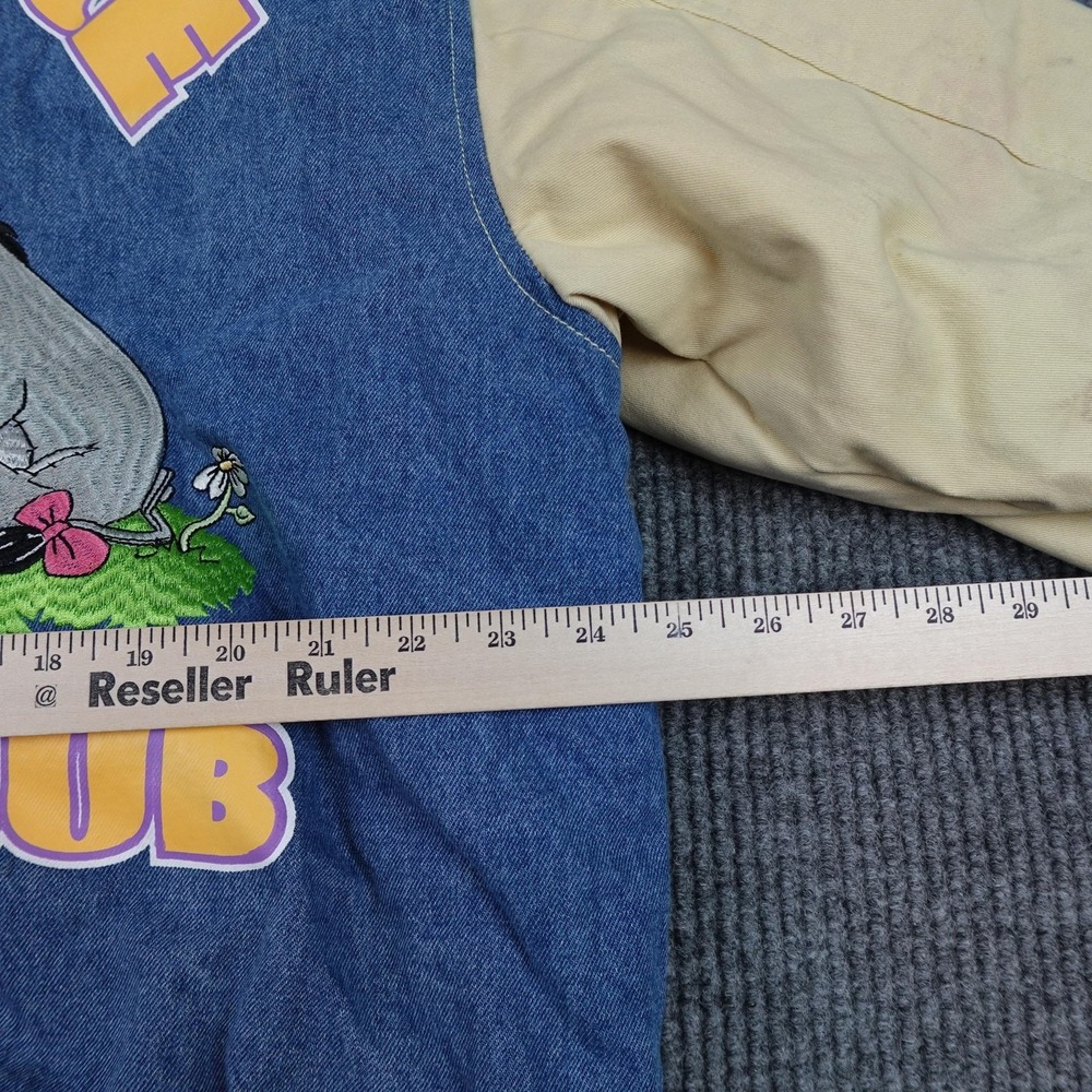 Vintage Disney Winnie The Pooh Varsity Jacket Mens XL Blue 100 Acre Hunny - Picture 10 of 12